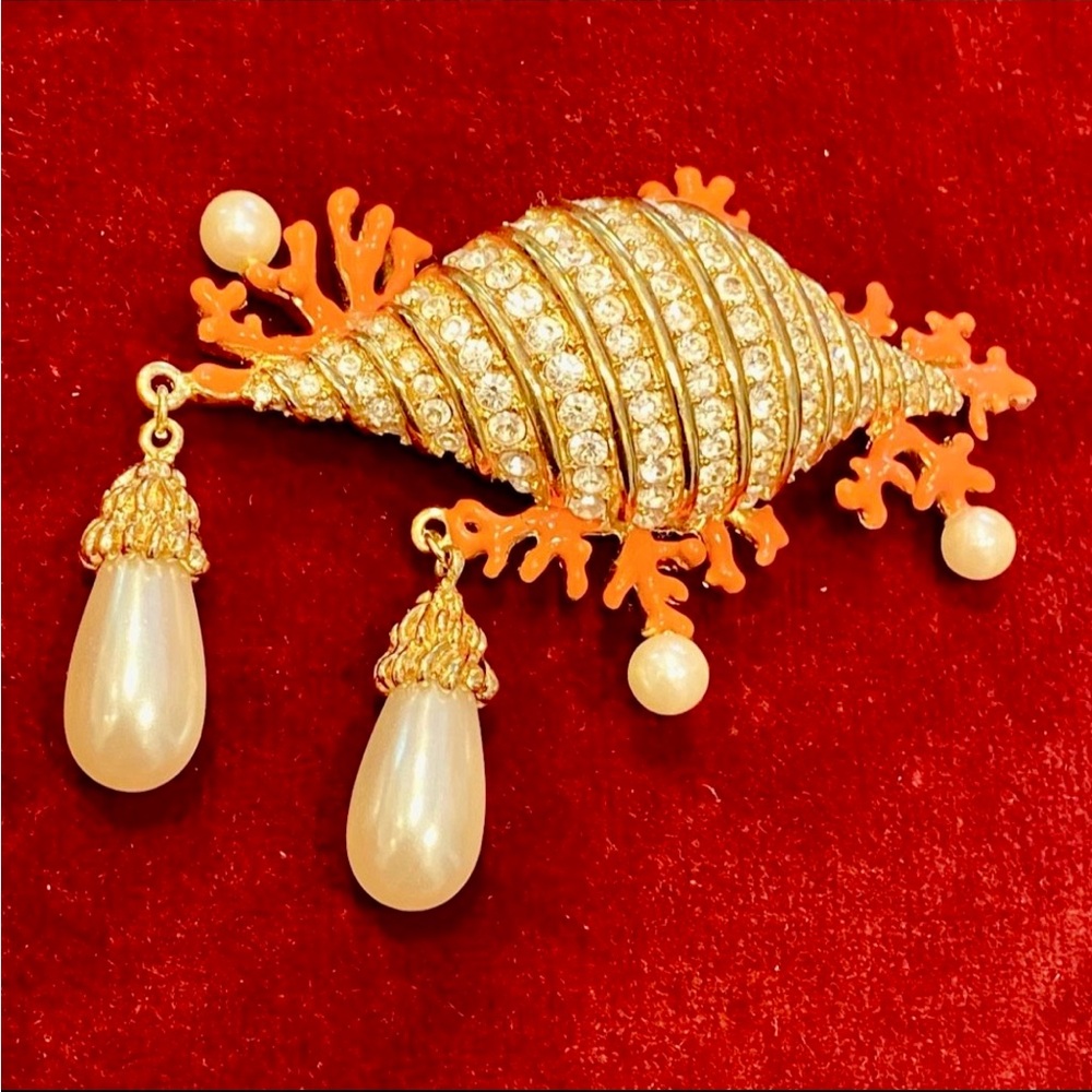 Superb Hutton Wilkinson Signed Seashell Diamant C… - image 2